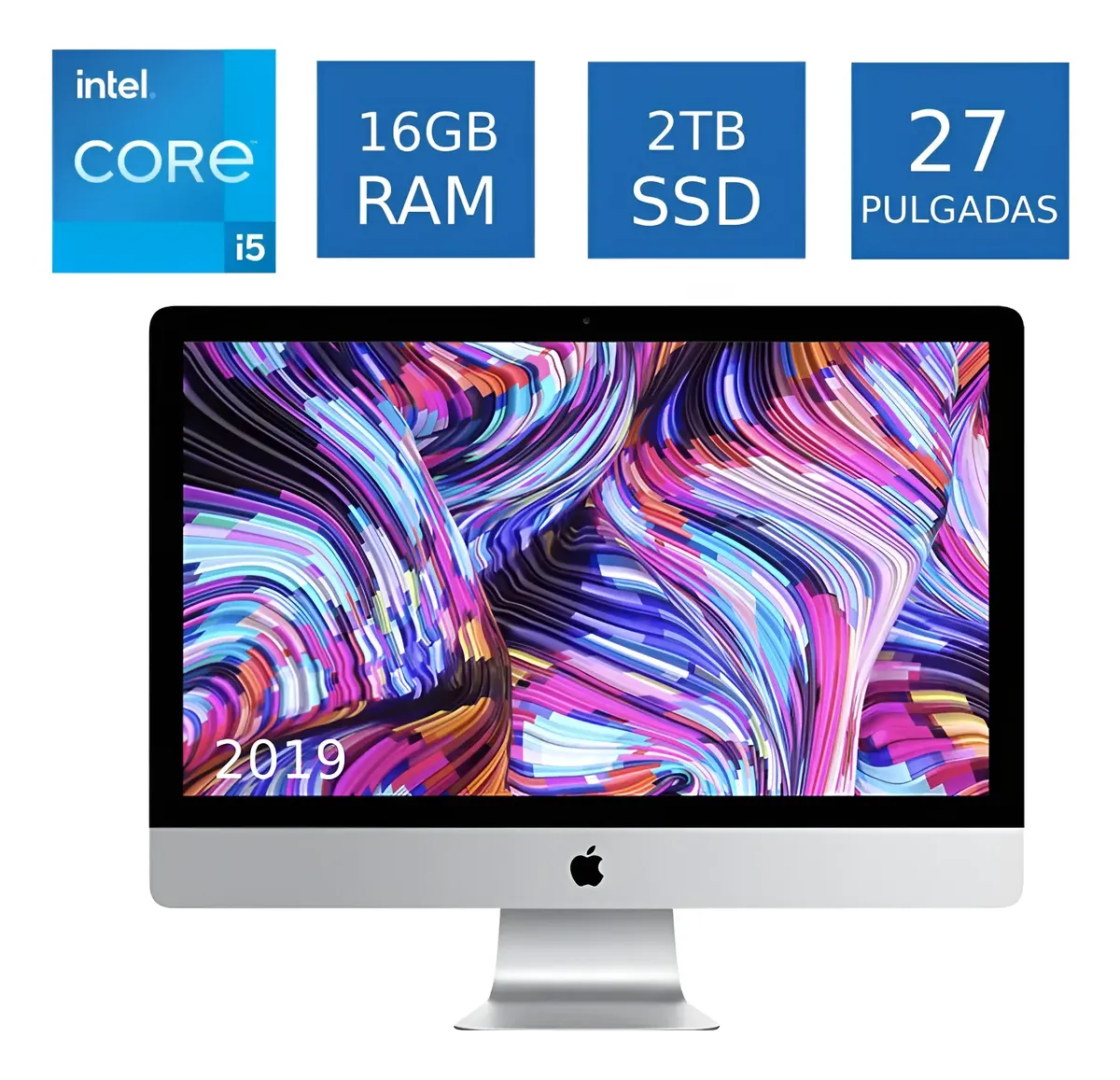 Apple iMac 27 Pulgadas Retina 5K 2019 Color Plateado – Reacondicionado