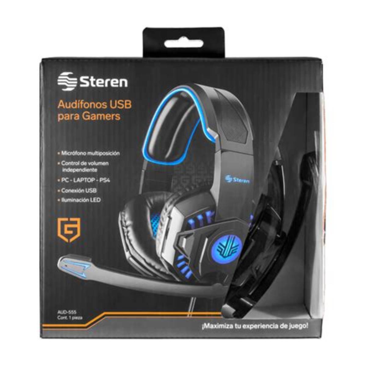 Audífonos Gamer Steren USB 7.1 Color Negro – Reacondicionado