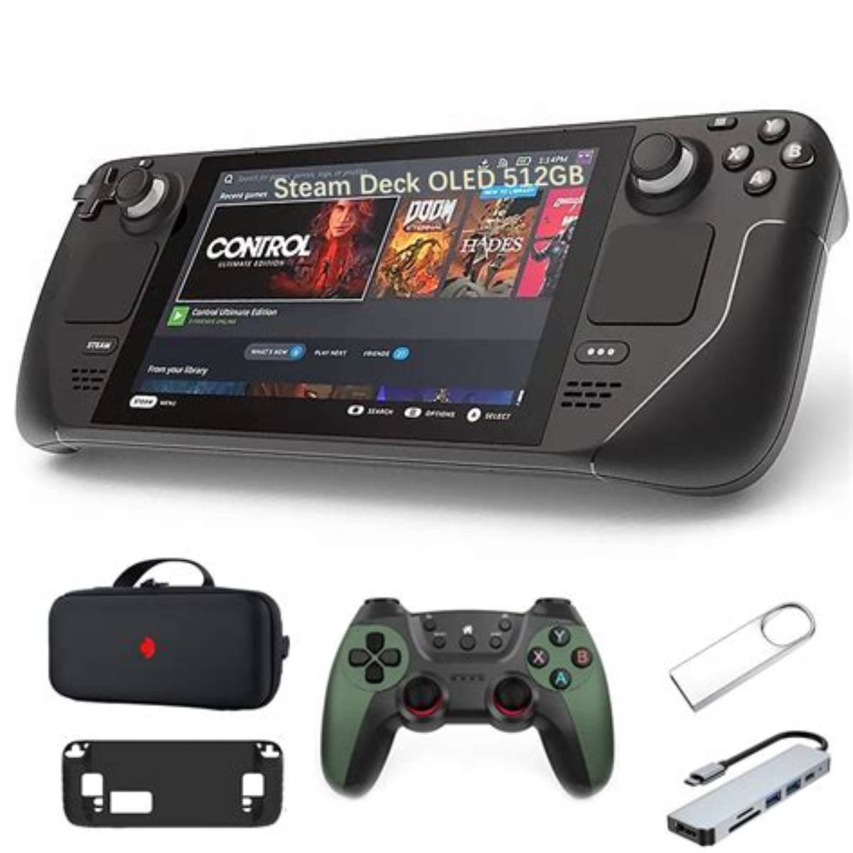 Consola Portátil Valve Steam Deck OLED 7.4″ 512GB SSD 16GB RAM Color Negro – Reacondicionado